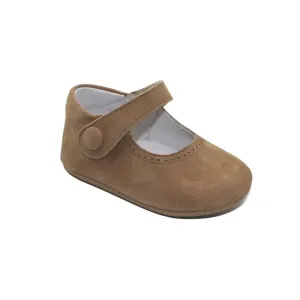 Adriana- Tan Suede Baby Mary Jane Shoes