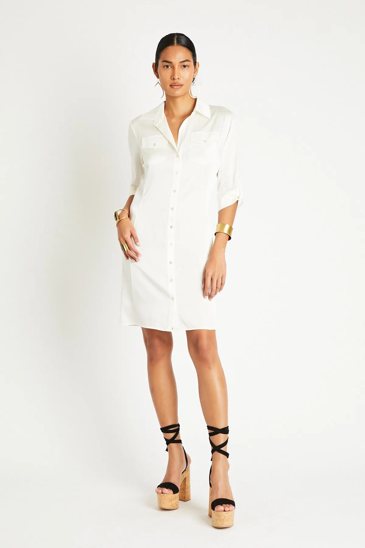   Beryll Yves Silk Dress | Off-White