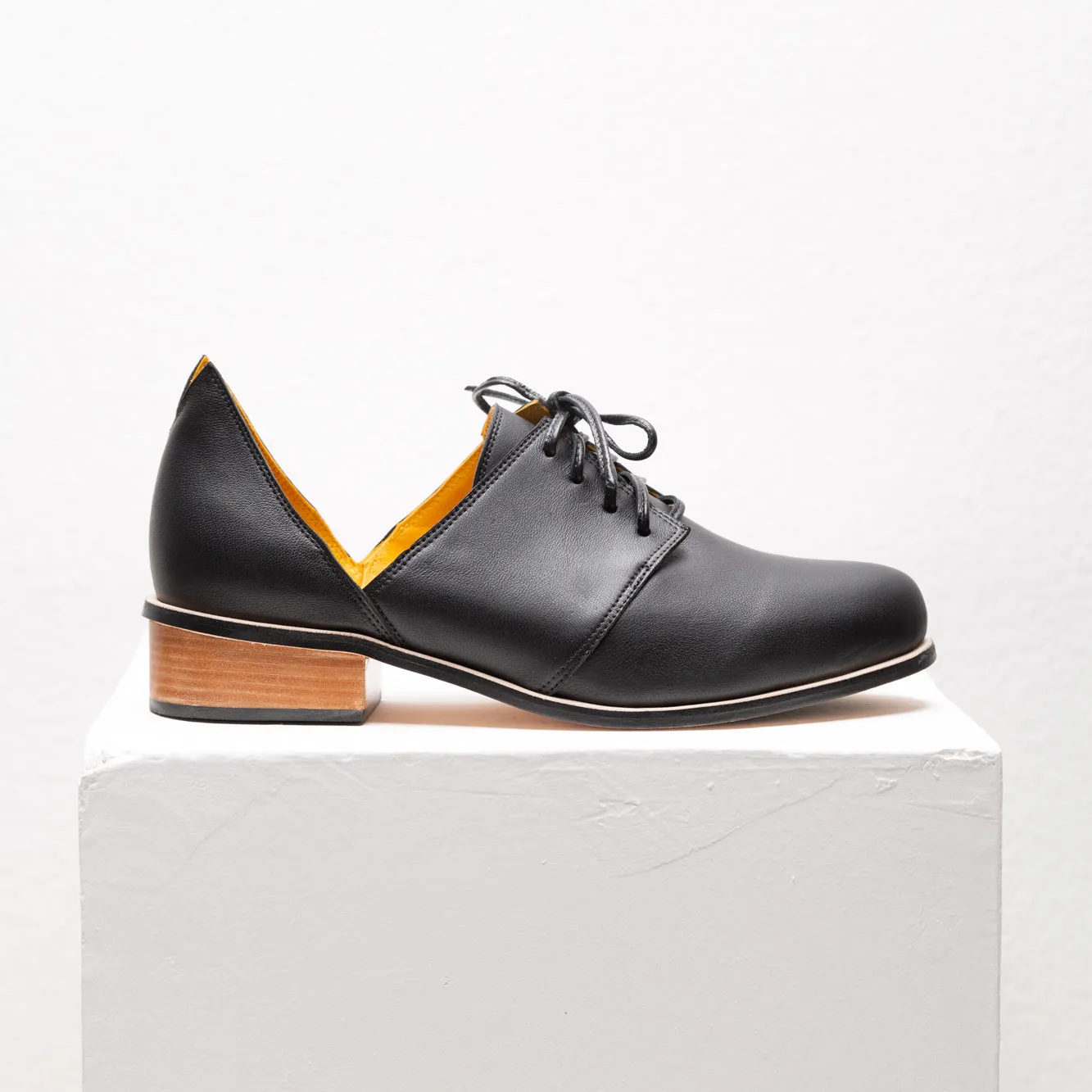 Bia Black Derby Shoes