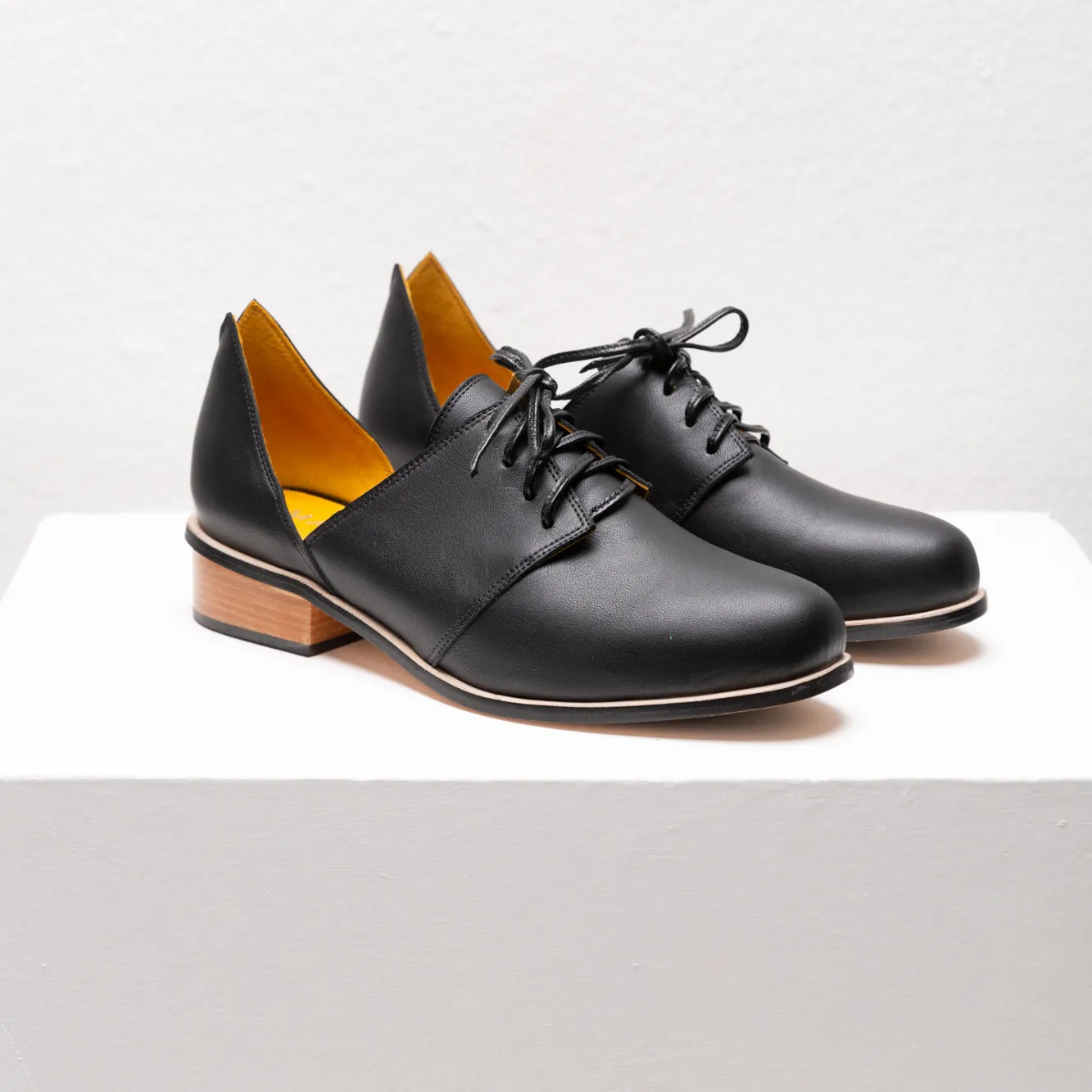 Bia Black Derby Shoes