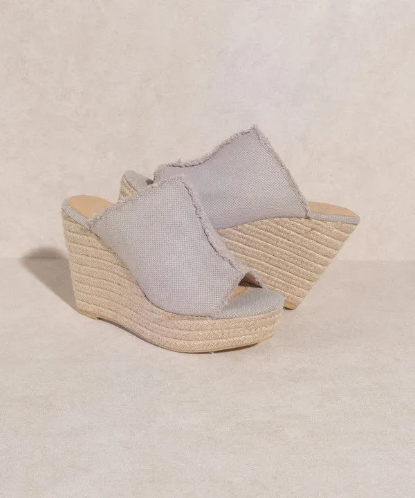 Bliss Distressed Linen Wedge