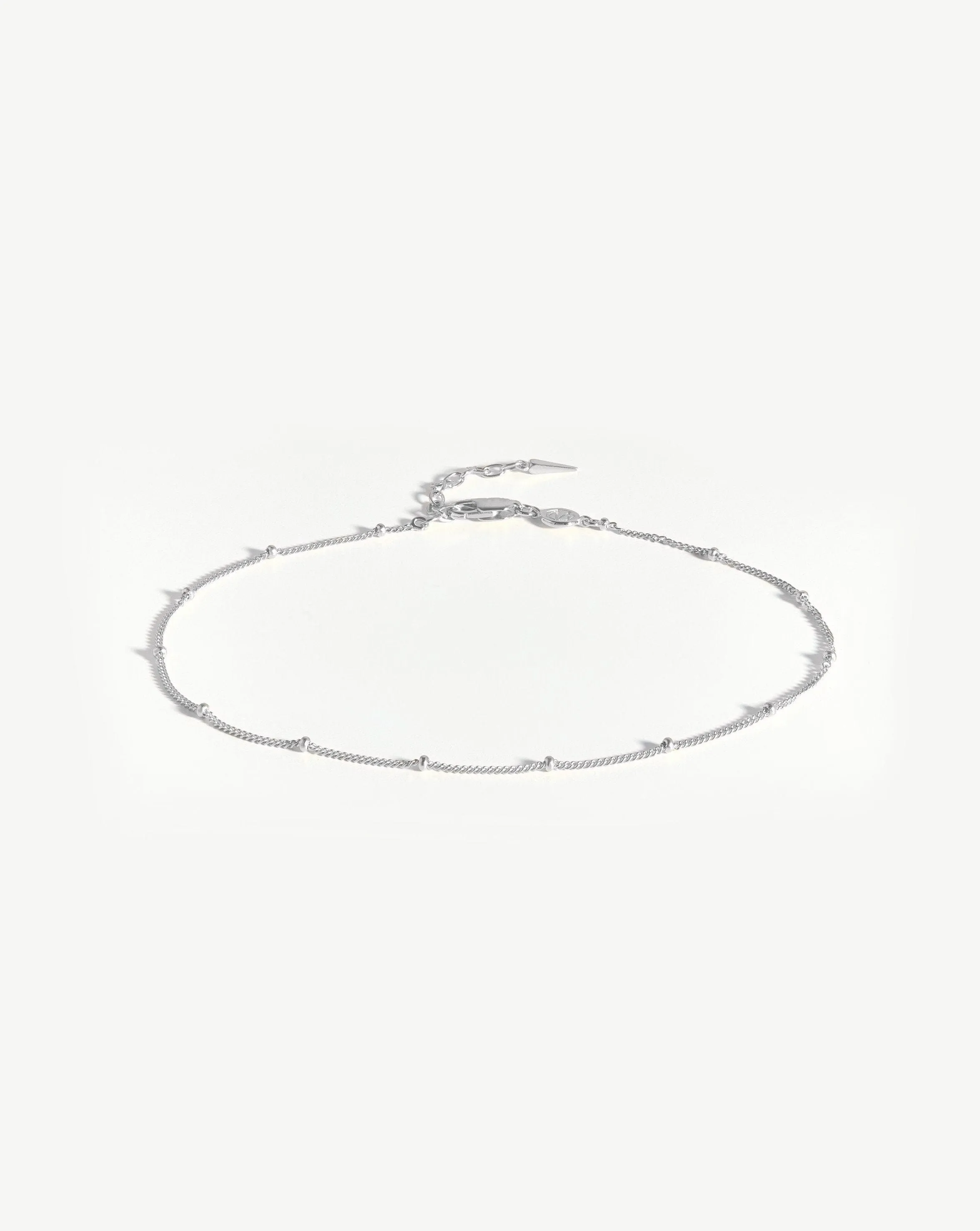 Bobble Chain Anklet | Sterling Silver