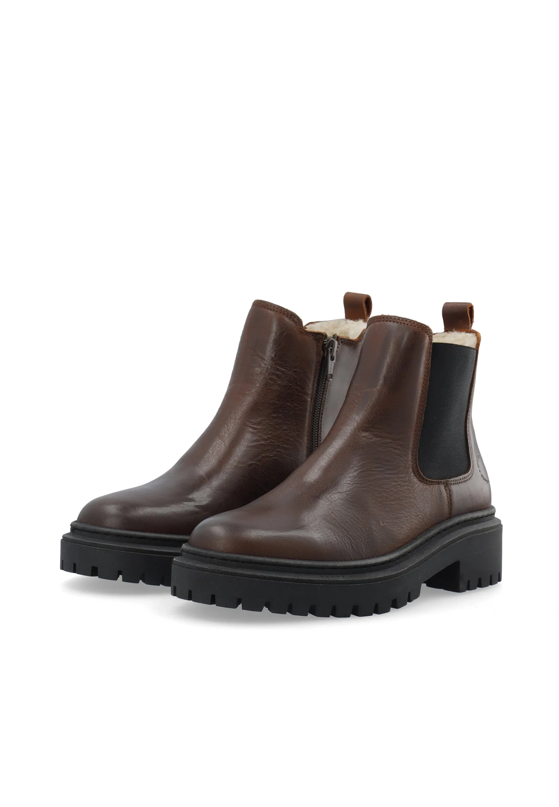 CASLEA Chelsea Boot Warm Lining W. Inside Zip Pull Up Leather