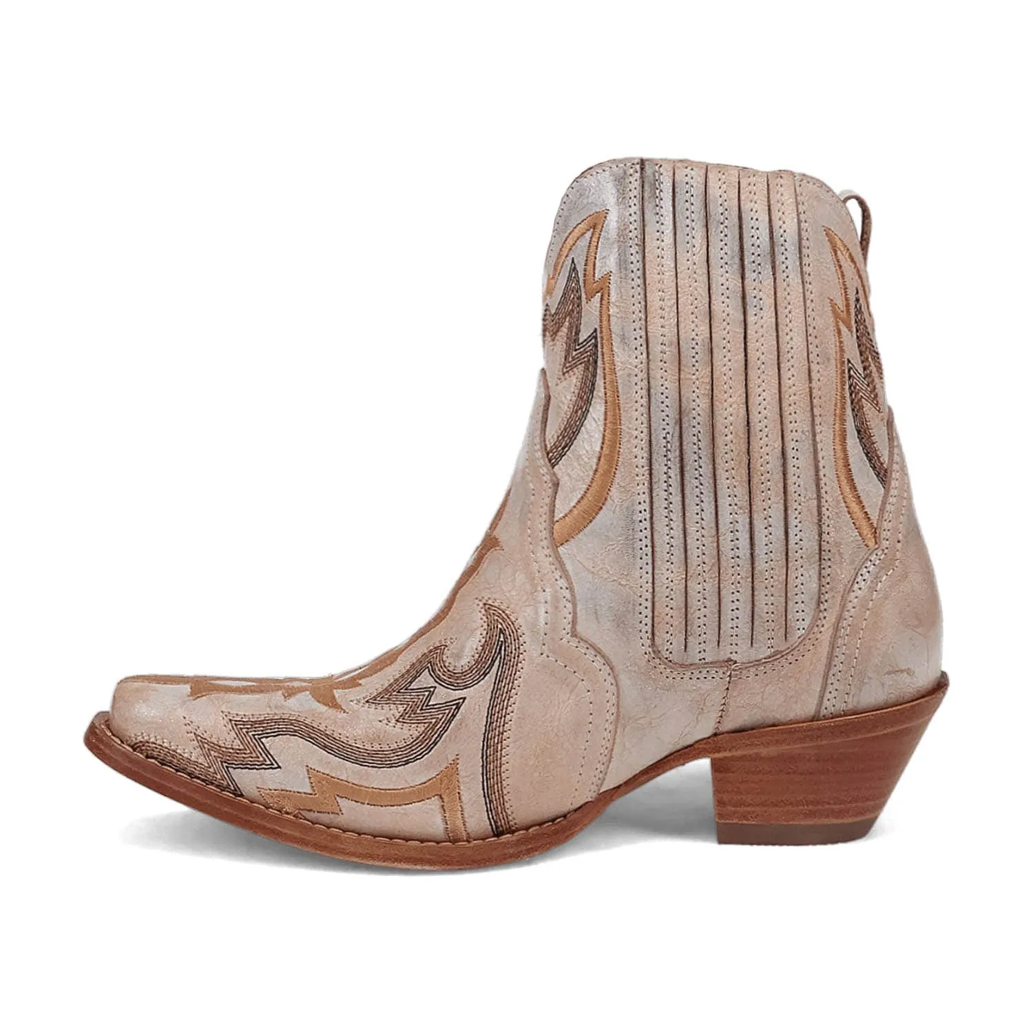 Dan Post Womens Bristolie Bone Leather Ankle Boots