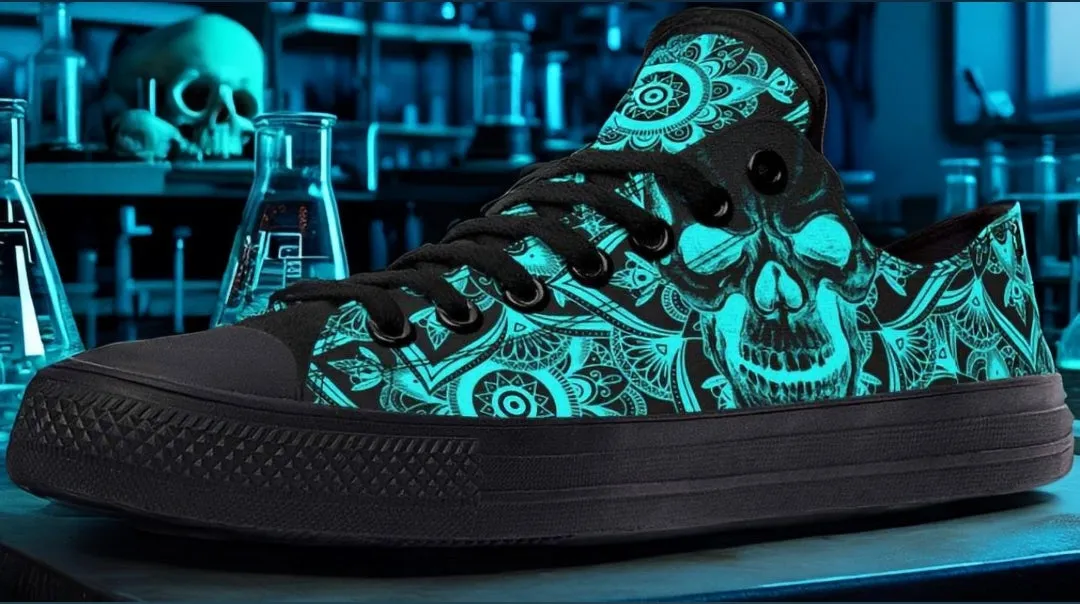 Deep Color Gradient Skull Shoe Espadrilles