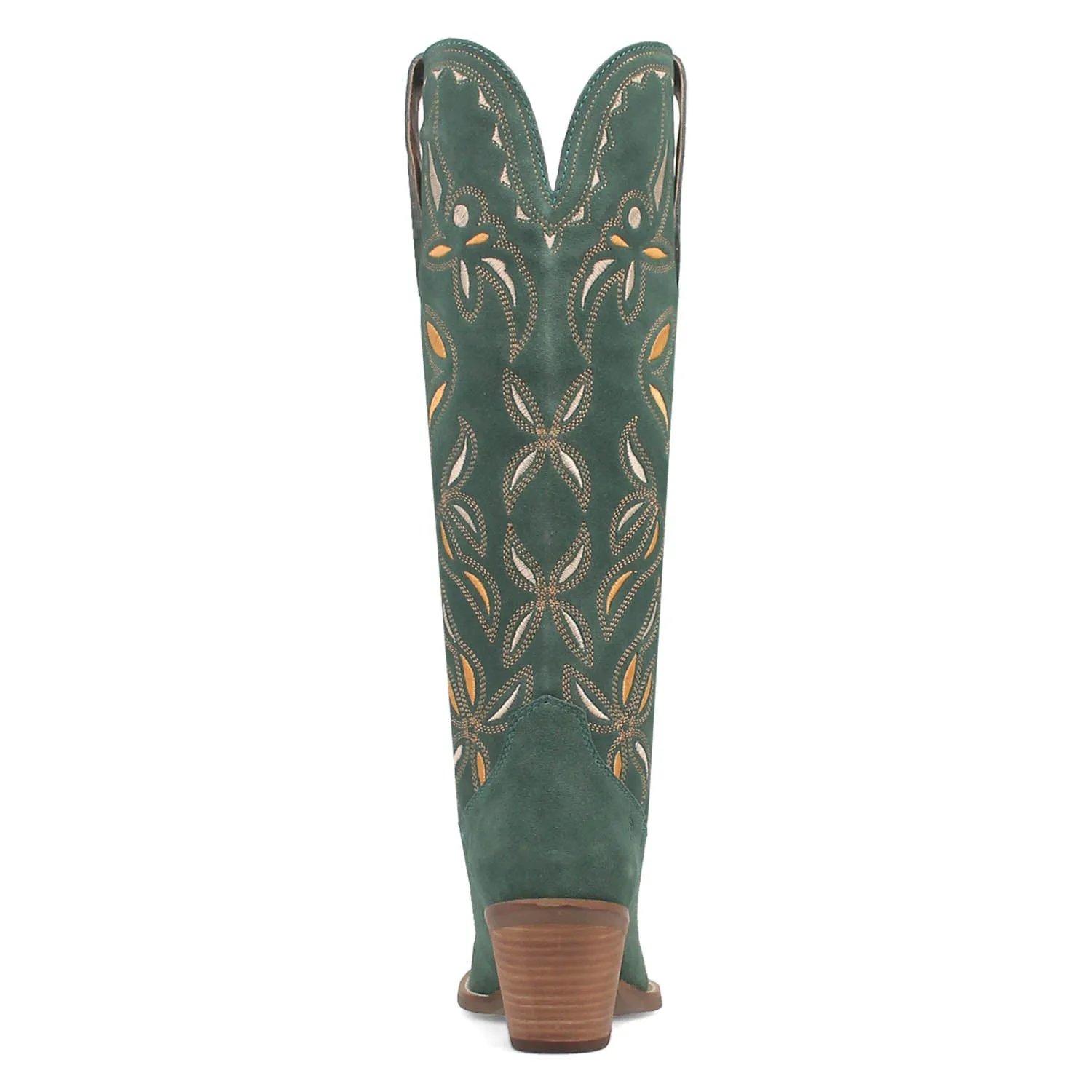 Dingo Womens Bandelera Green Suede Cowboy Boots