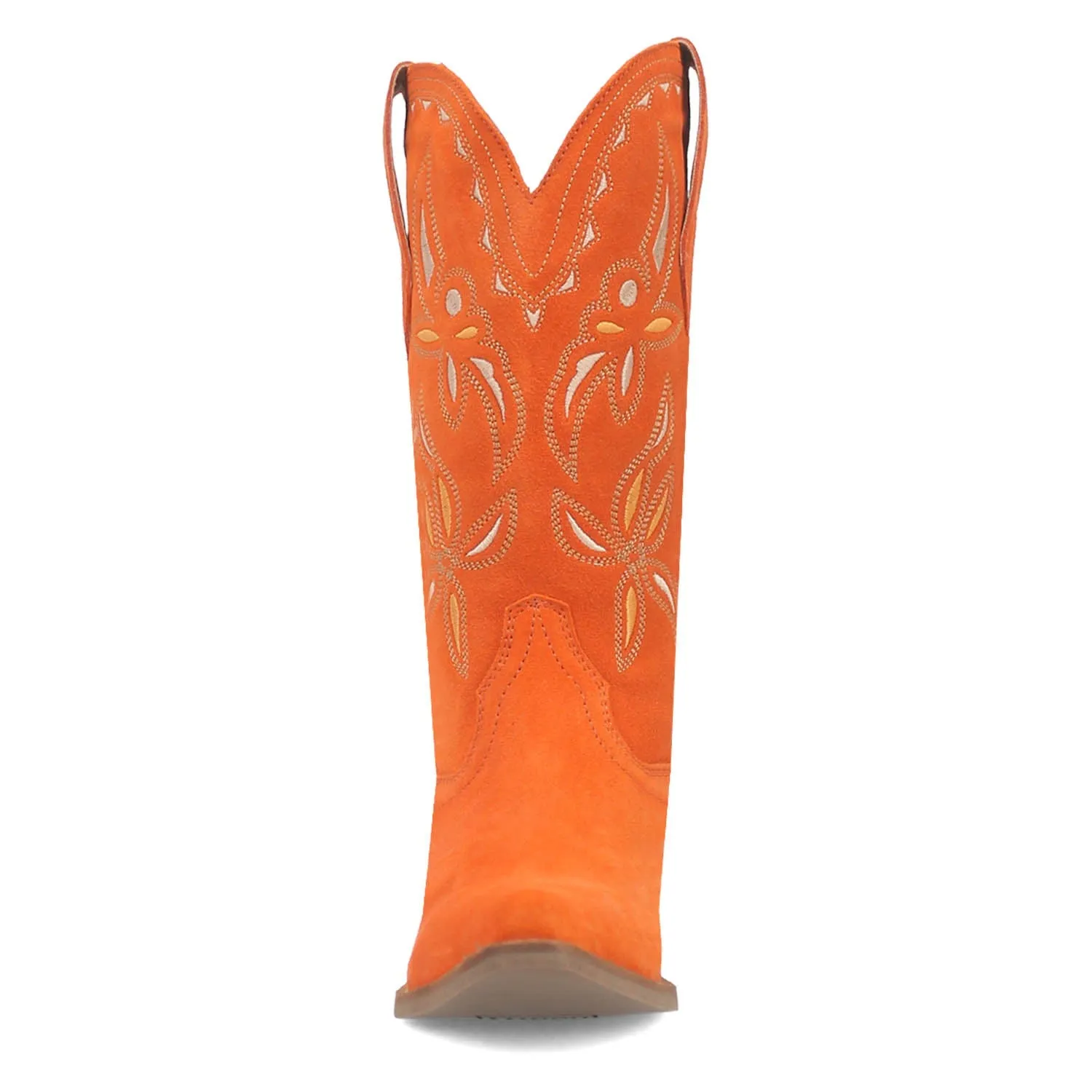 Dingo Womens Sabana Orange Suede Cowboy Boots