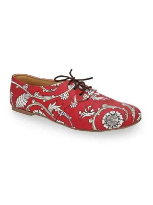 Electric Red Raga Oxfords