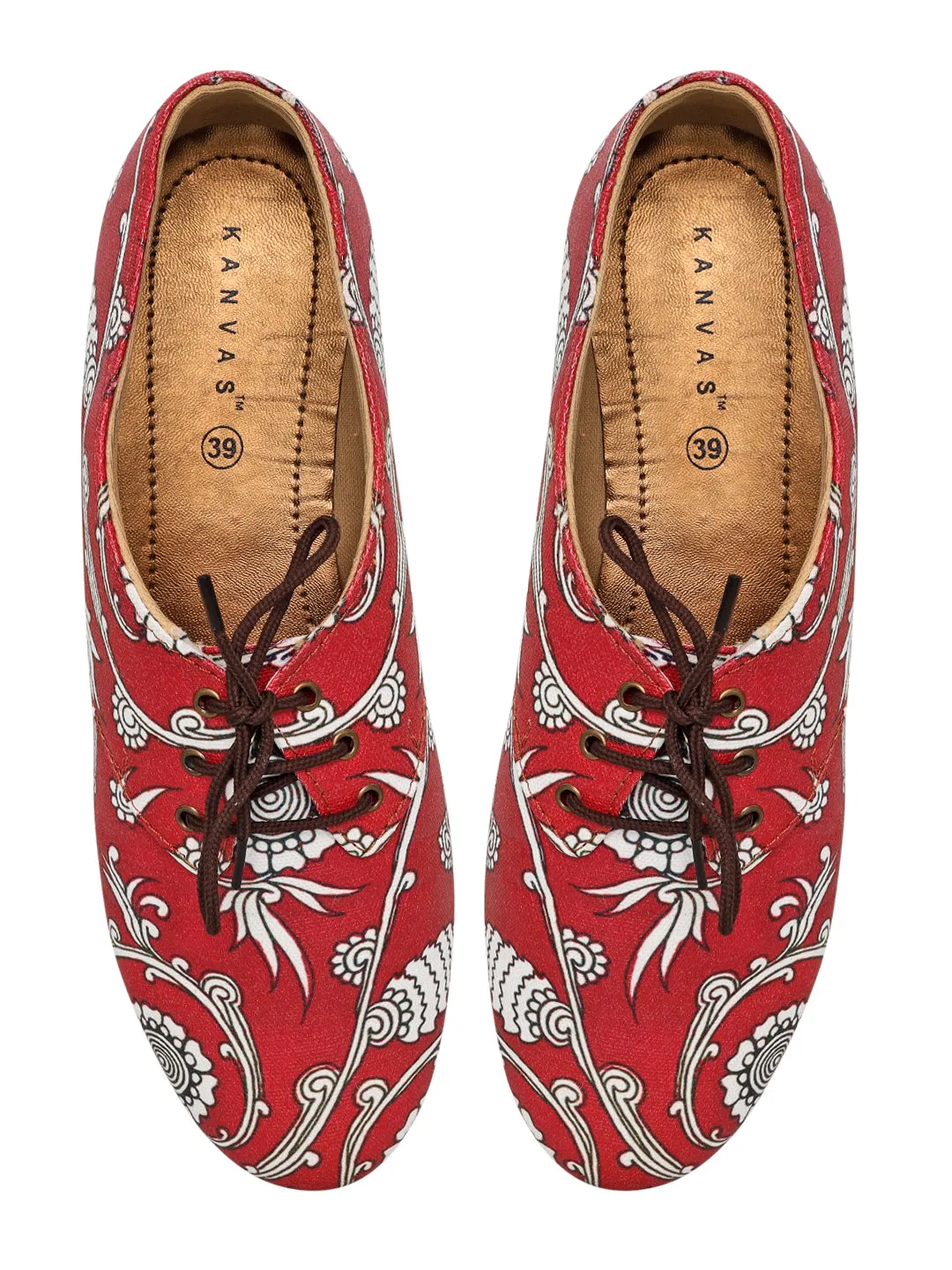 Electric Red Raga Oxfords