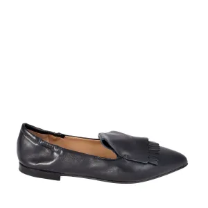 Grace Black Navy Leather Loafers