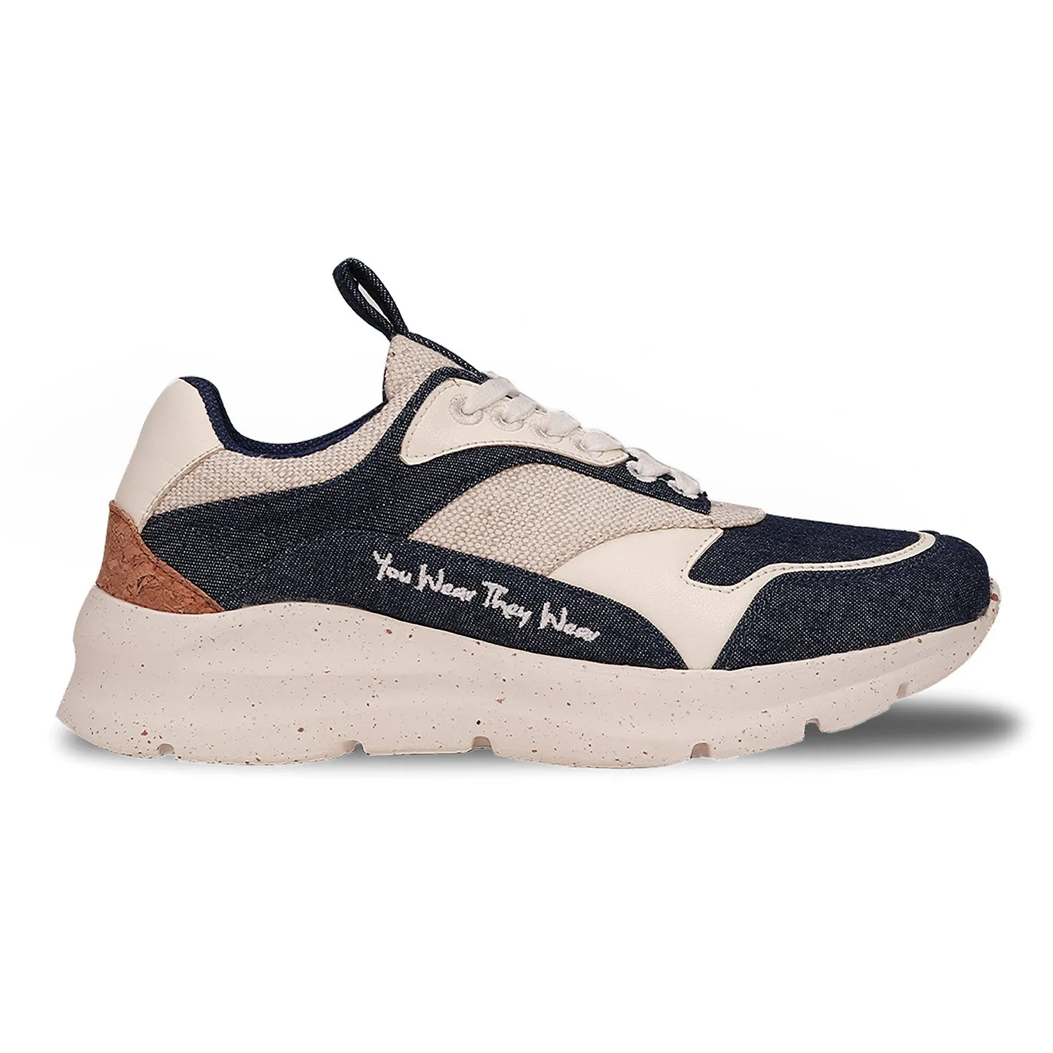 GREENSOLE NAVY BLUE    WHITE WOMENS SNEAKERLACE UP