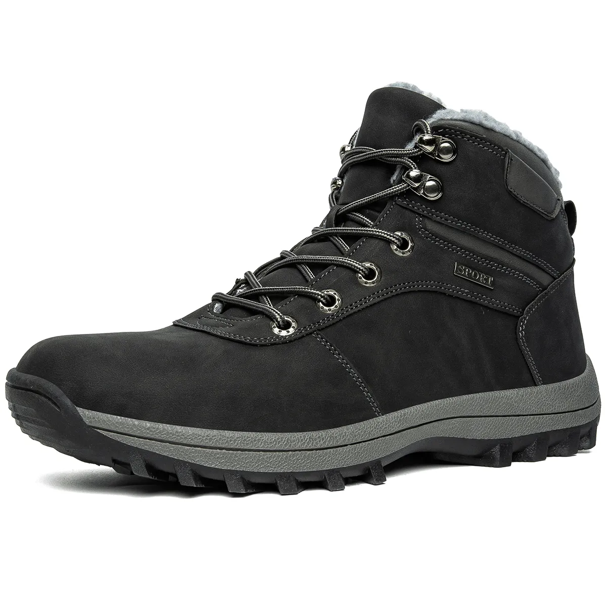 kkboxly kkboxly Men Outdoor Waterproof Warm Lined Slip Resistant Hiking Boots