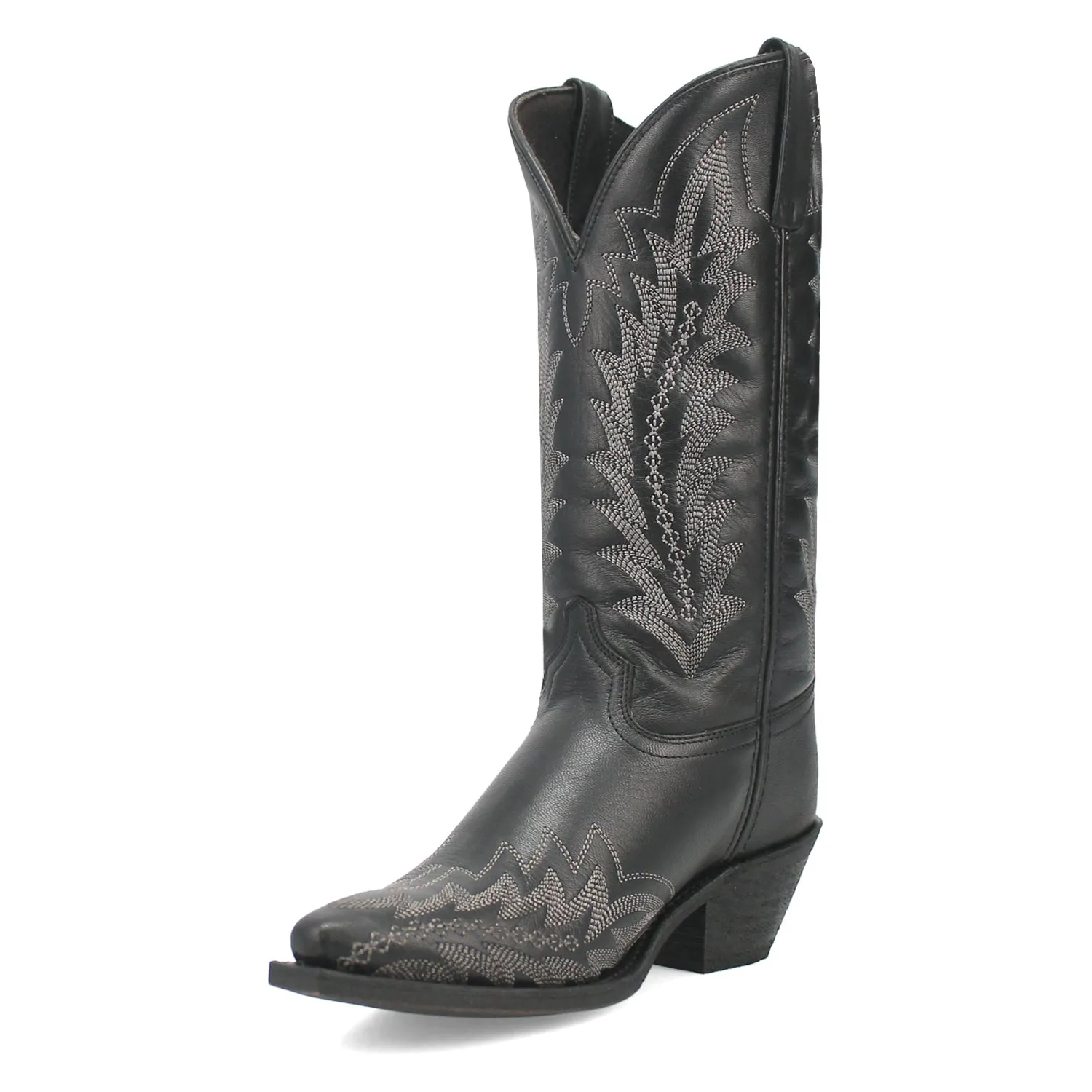 Laredo Womens Emmylee Black Leather Cowboy Boots