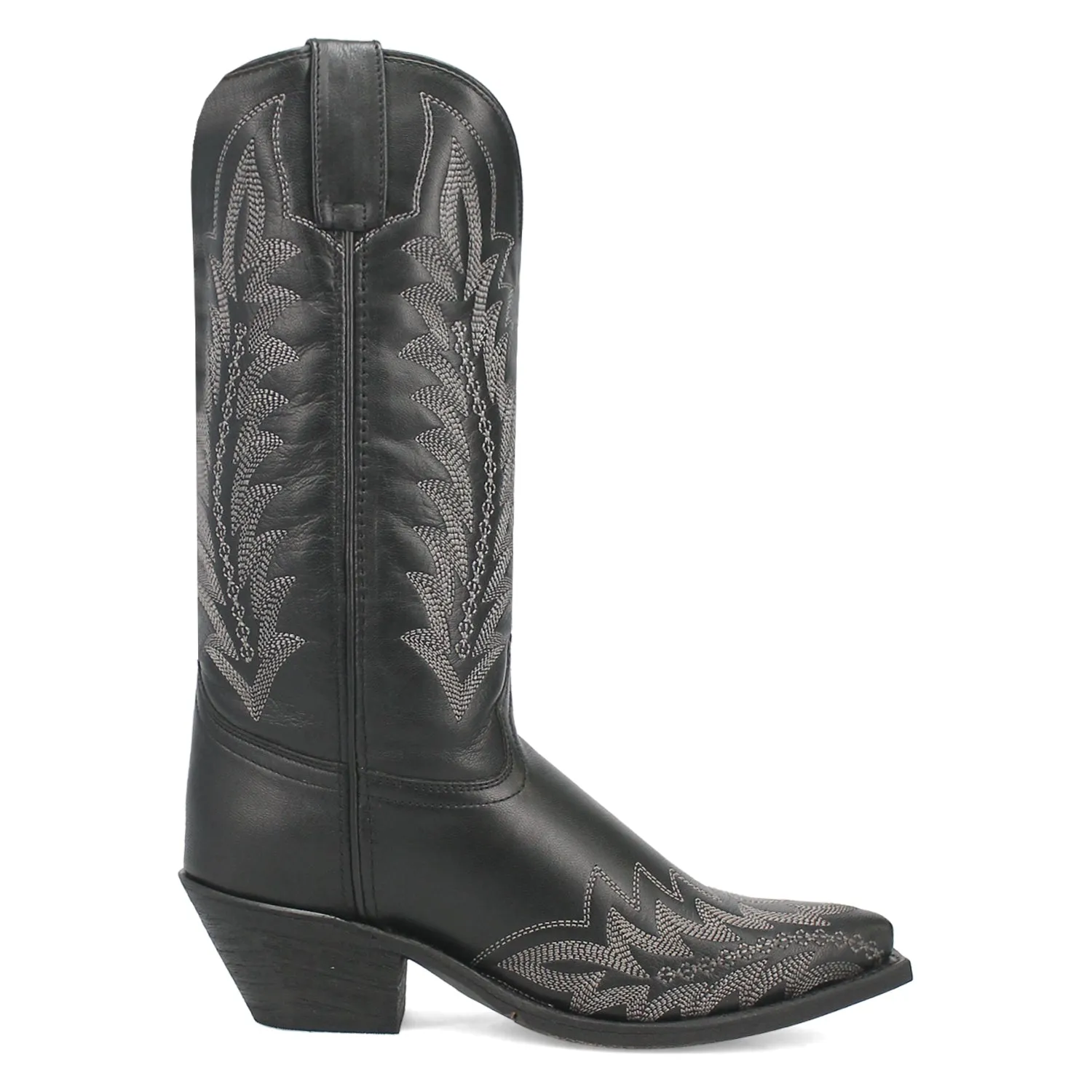 Laredo Womens Emmylee Black Leather Cowboy Boots