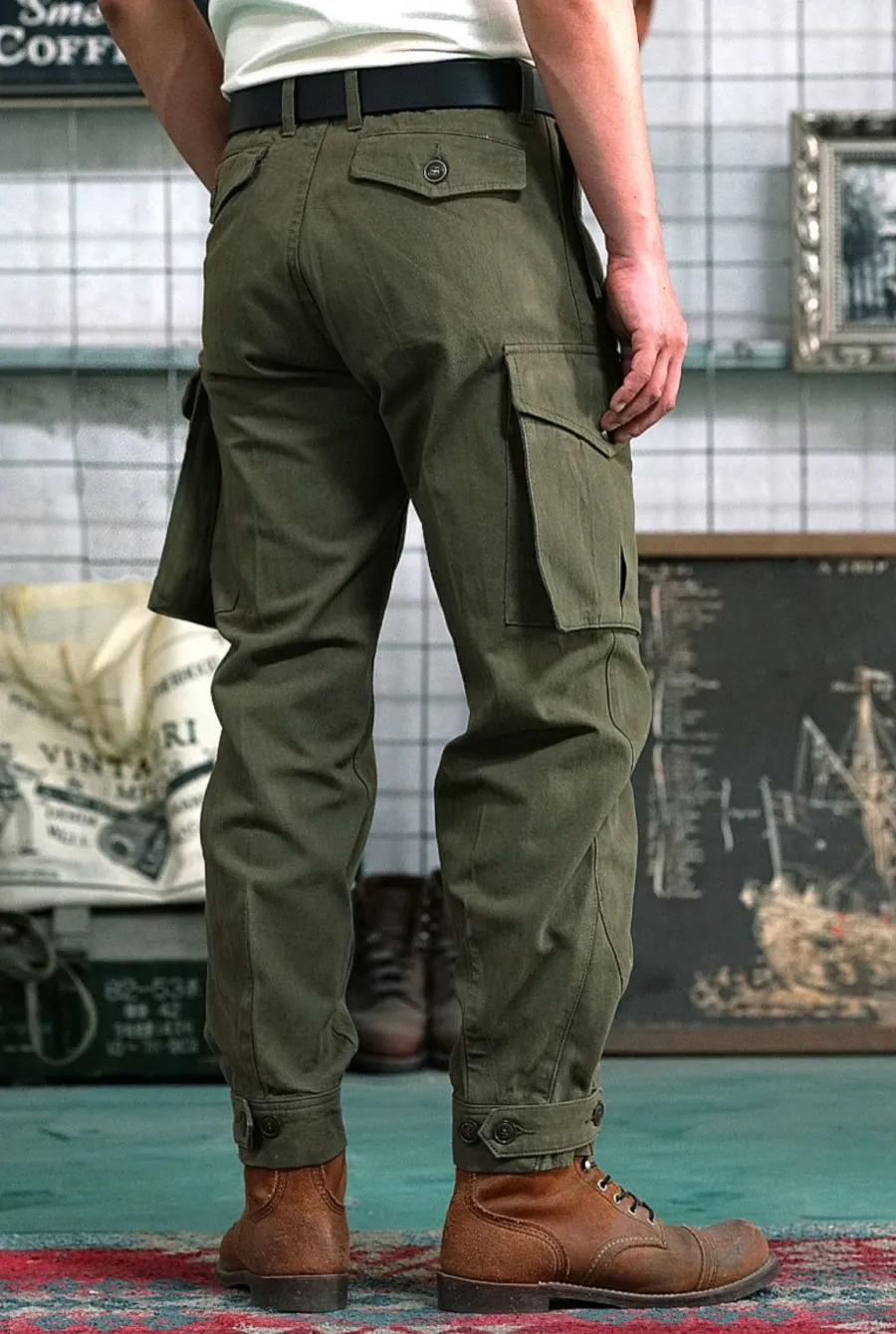 Men's 1930s Ground Crew Trousers Military Green