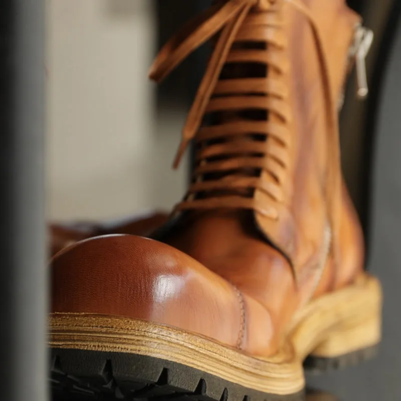 Men's Washed Zip Jump Boots