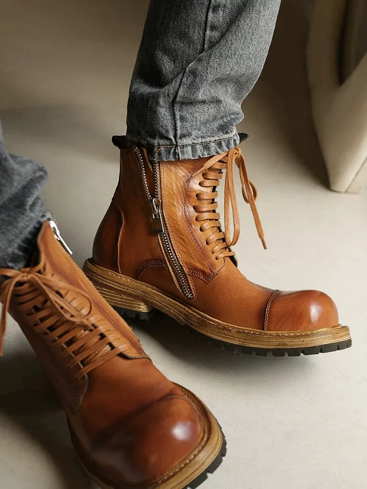 Men's Washed Zip Jump Boots