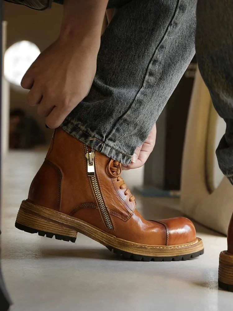 Men's Washed Zip Jump Boots