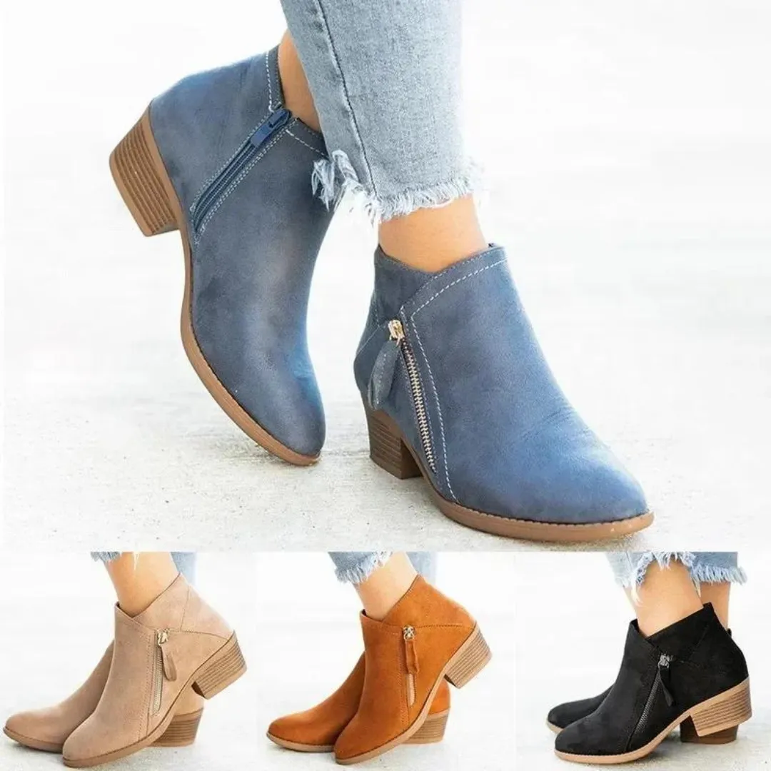 OCW Orthopedic Women Boots Arch Support Warm Suede Leather Ankle Boots