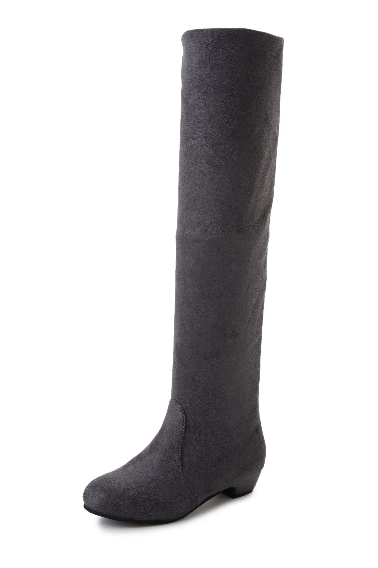 Owlkay Women's Winter Fashionable Versatile Over-the-Knee Boots