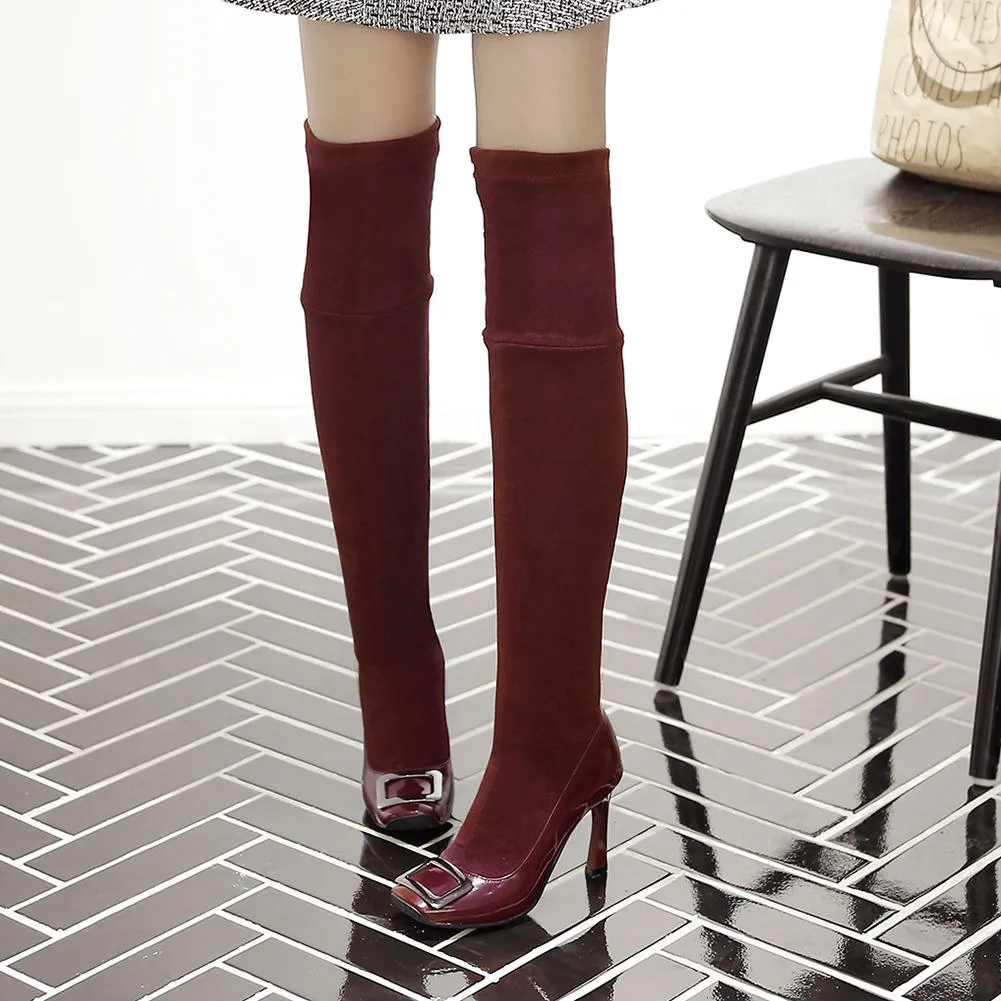 Party Warm Plush Sexy Over The Knee Boots