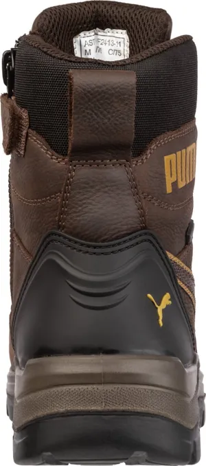 Puma Safety Mens Conquest Soft Toe CTX High EH WP Brown Leather Work Boots