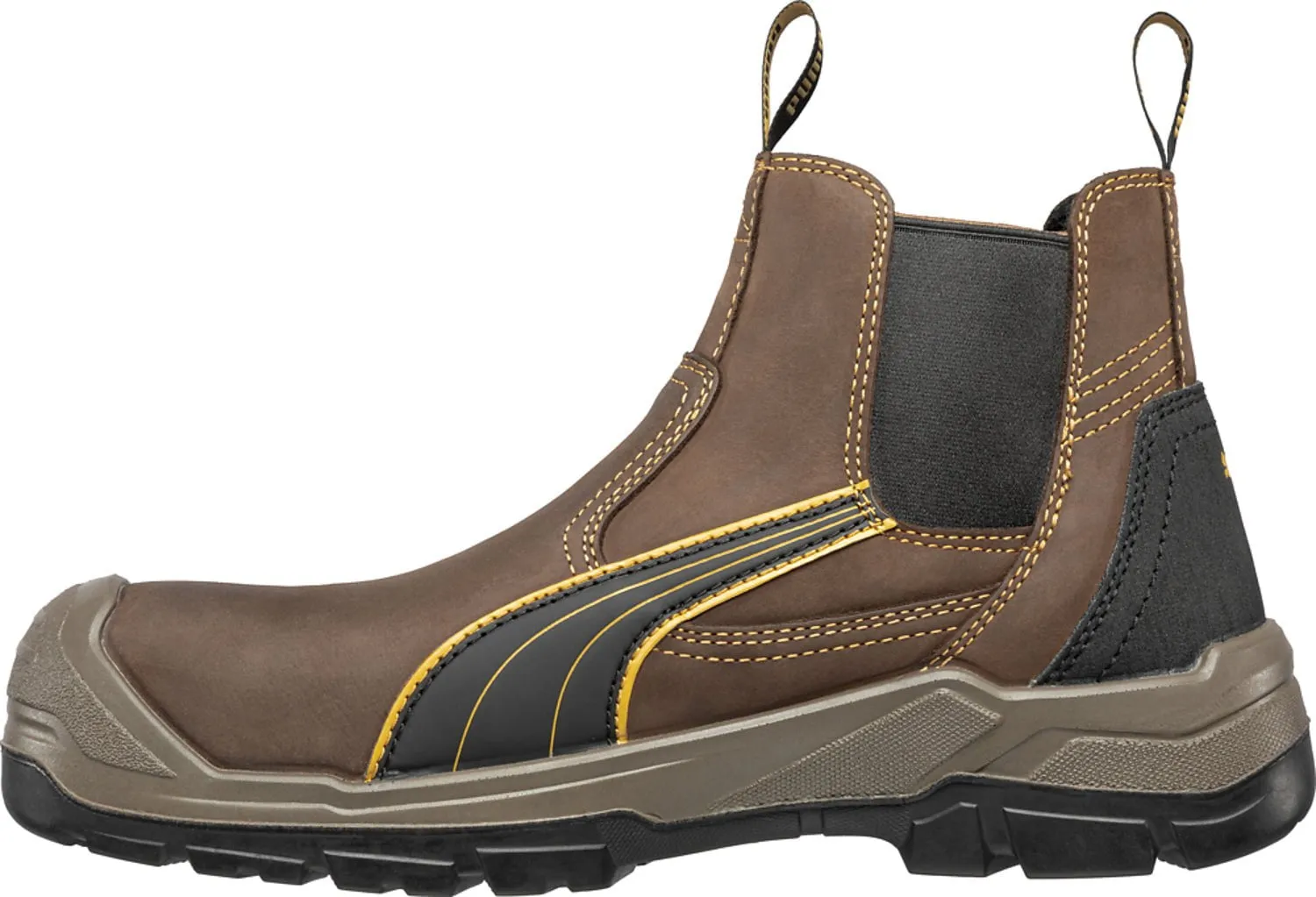 Puma Safety Mens Tanami CTX Mid EH WP ASTM Brown Leather Work Boots