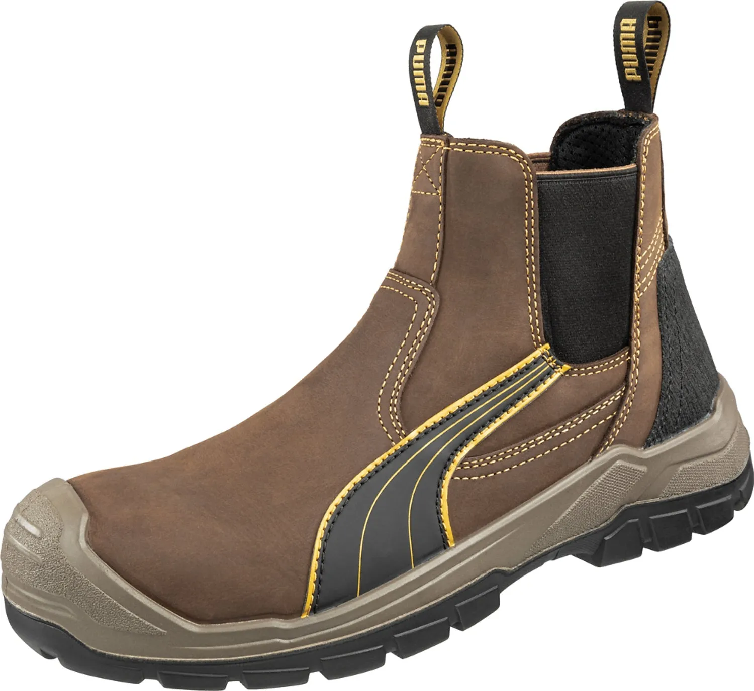 Puma Safety Mens Tanami CTX Mid EH WP ASTM Brown Leather Work Boots