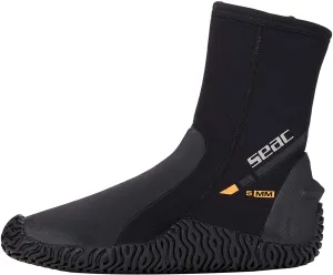 SEAC Unisex-Adult Basic Hd 5mm Neoprene Black Wetsuit Scuba Diving Boots with Side Zipper