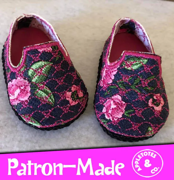 Signature Loafers ITH Embroidery Pattern for 18" Dolls