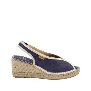 Slingback Vegan Cotton Blend Wedge Espadrille For Women-Lauren