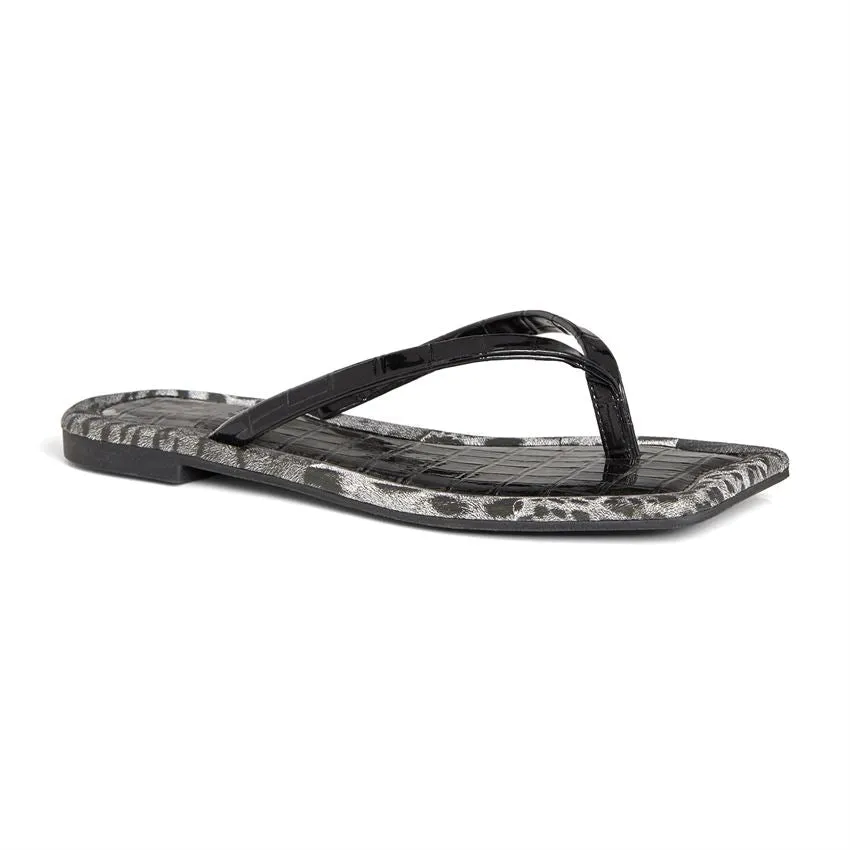 Solstice Animal Sandal - Black - Final Sale