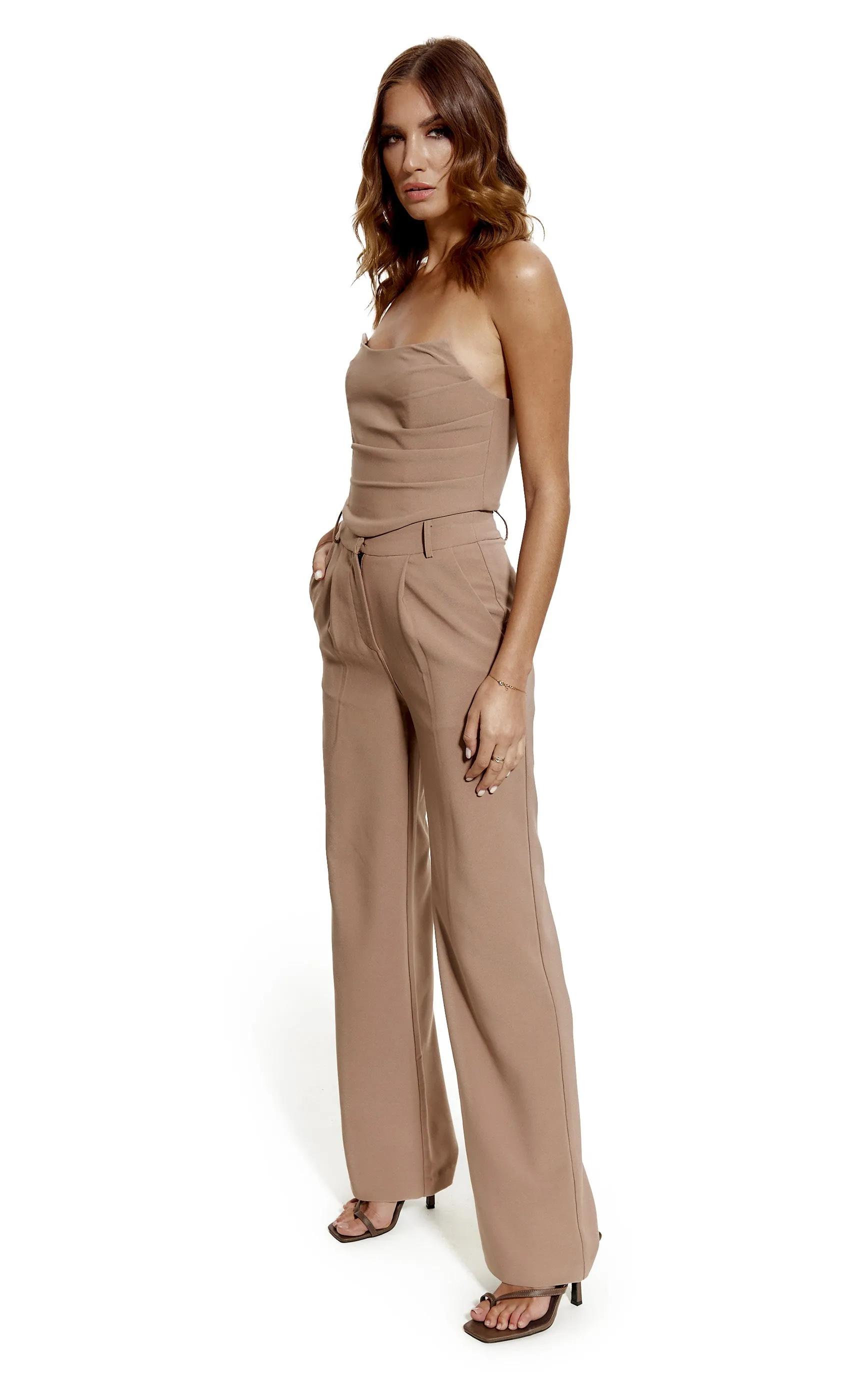 Taupe Tailored Bustier