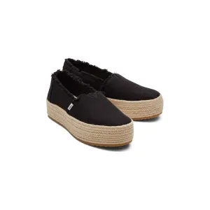 TOMS Valencia 100% Cotton Women's Black Espadrilles