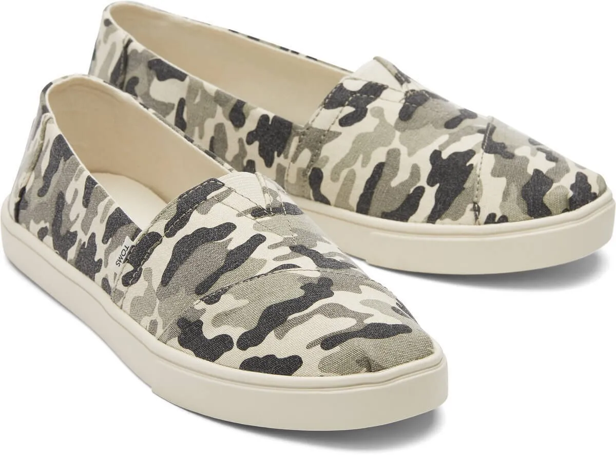 TOMS Womens Casual Espadrilles - Army Camo Camouflage