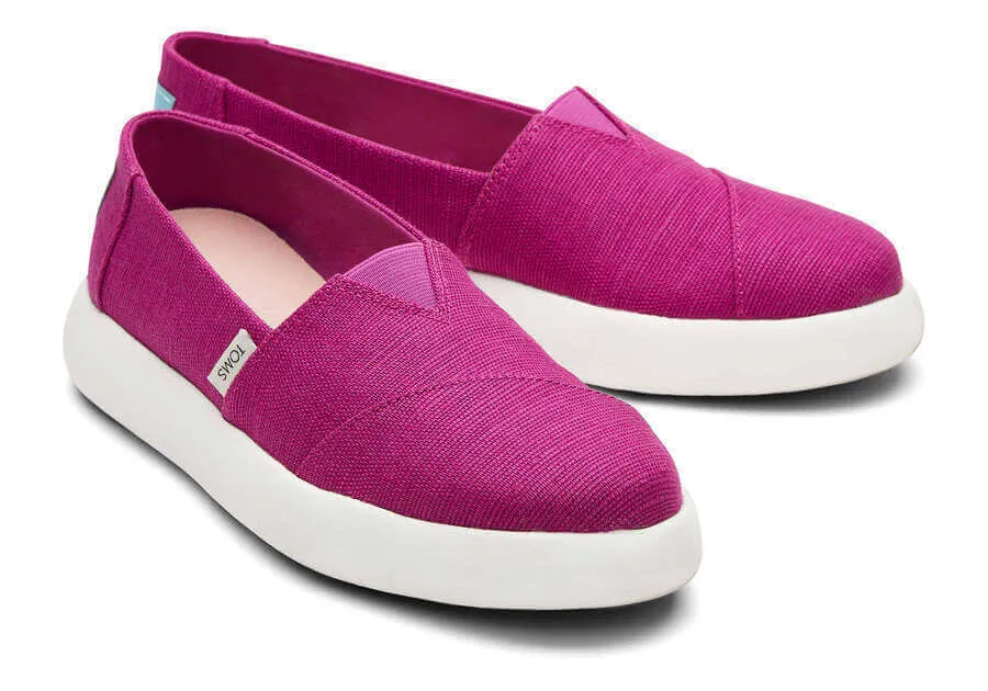 TOMS Womens Platform Espadrilles - Fuchsia Pink