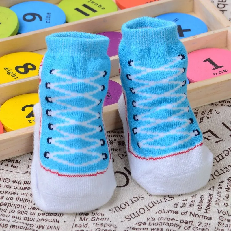 Unisex Cotton Anti- Slip Rubber Soled Cartoon Boots Socks For Kids