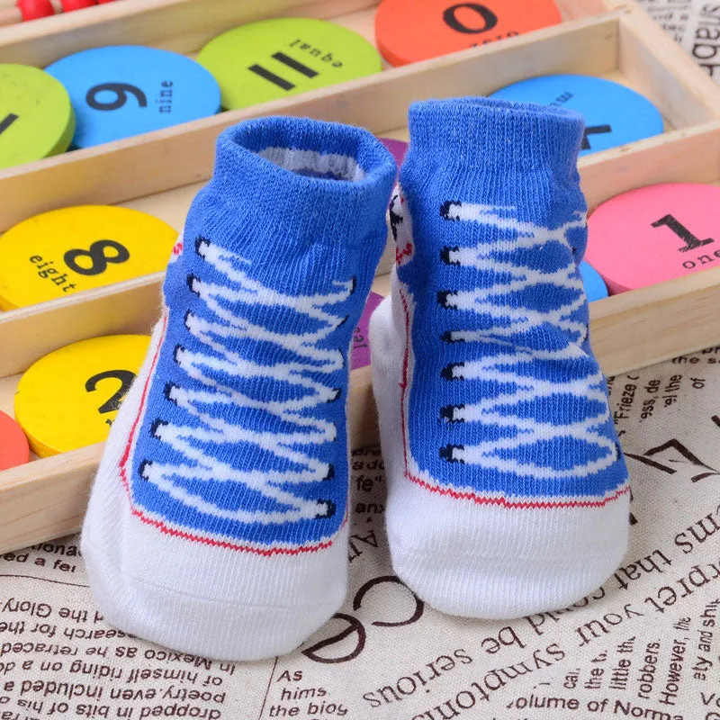 Unisex Cotton Anti- Slip Rubber Soled Cartoon Boots Socks For Kids