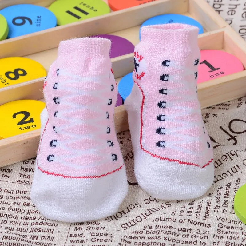 Unisex Cotton Anti- Slip Rubber Soled Cartoon Boots Socks For Kids