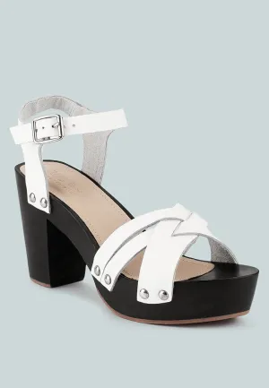 VELMA White Ankle Strap Sandal