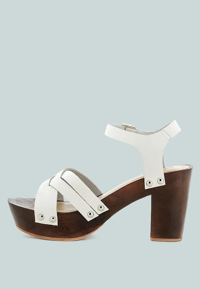 VELMA White Ankle Strap Sandal