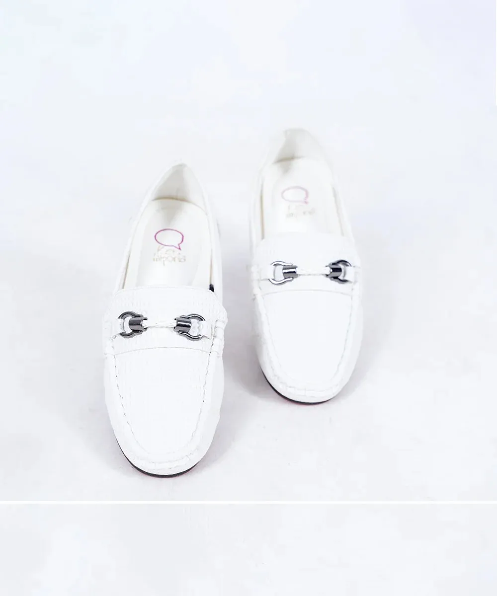 White Formal Party Loafers for Boys